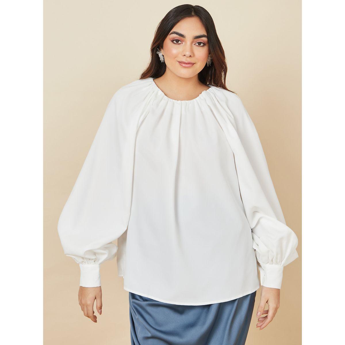 Styli Balloon Sleeve Relaxed Fit Blouse-women-clothing-shirtsandblouses-blouses-image-3