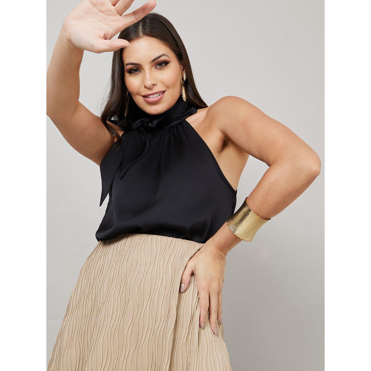 Styli Regular Fit Satin Tie Up Neck Sleeveless Blouse-women-clothing-shirtsandblouses-blouses-image-1