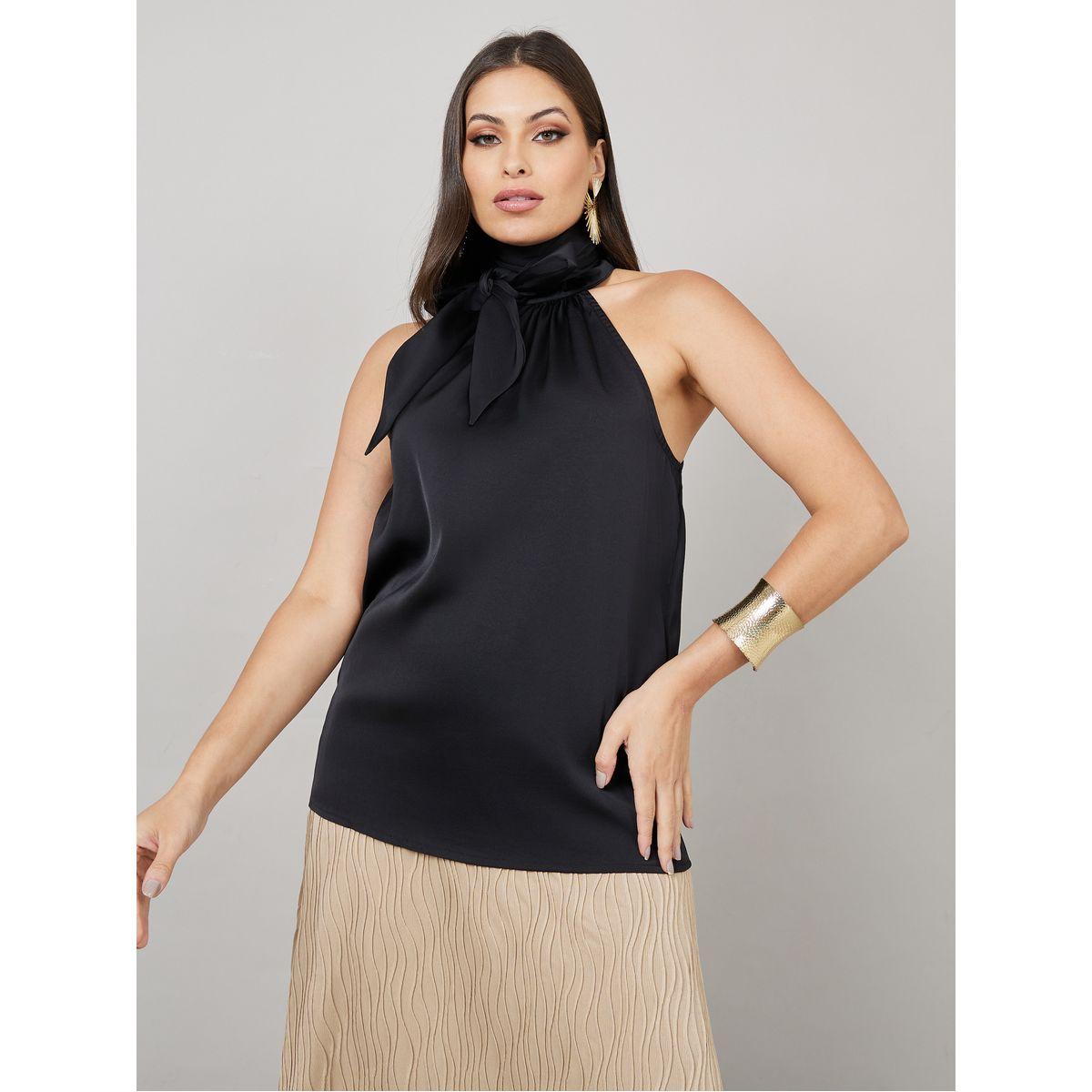 Styli Regular Fit Satin Tie Up Neck Sleeveless Blouse-women-clothing-shirtsandblouses-blouses-image-3