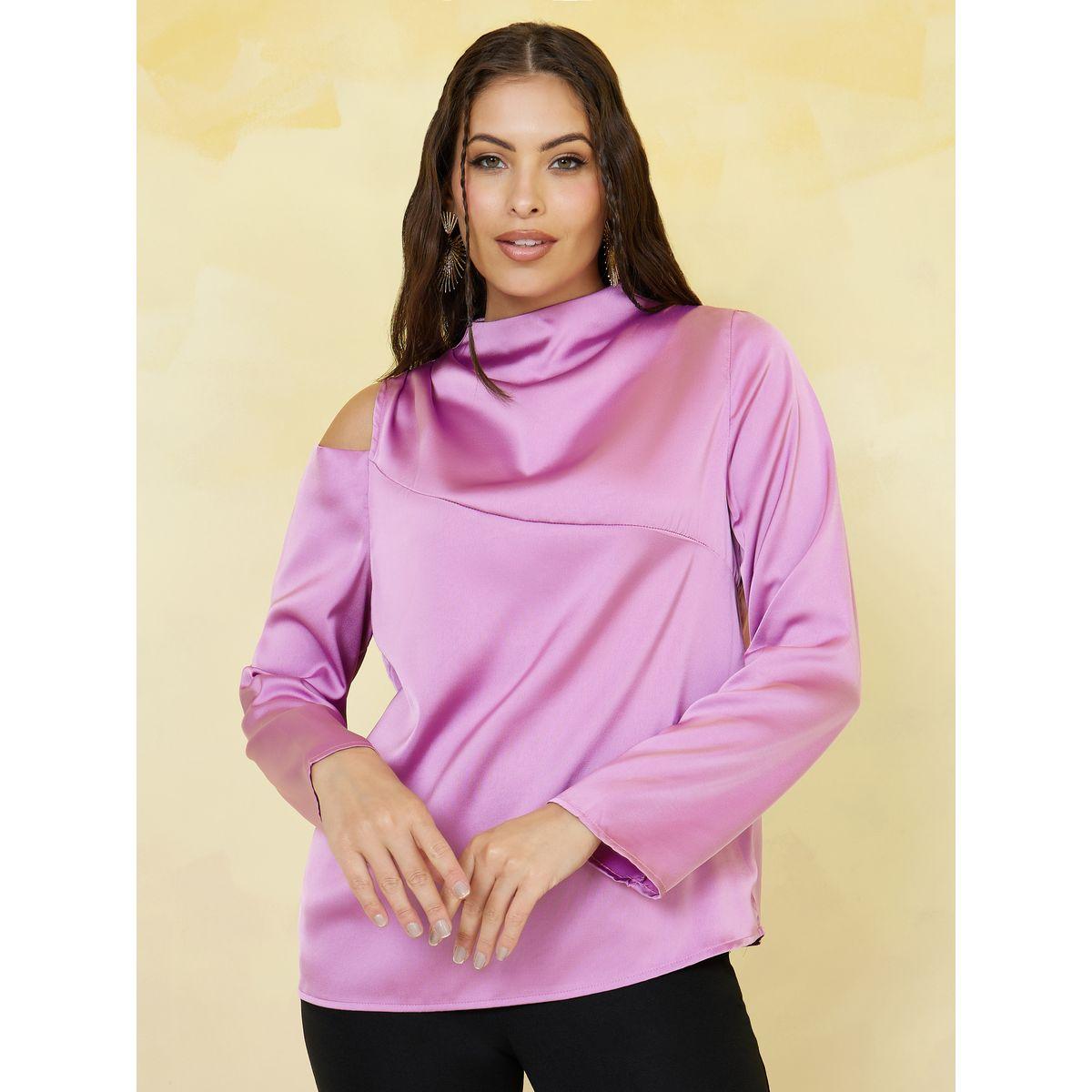 Styli Regular Fit Satin Cold Shoulder Blouse-women-clothing-shirtsandblouses-blouses-image-3