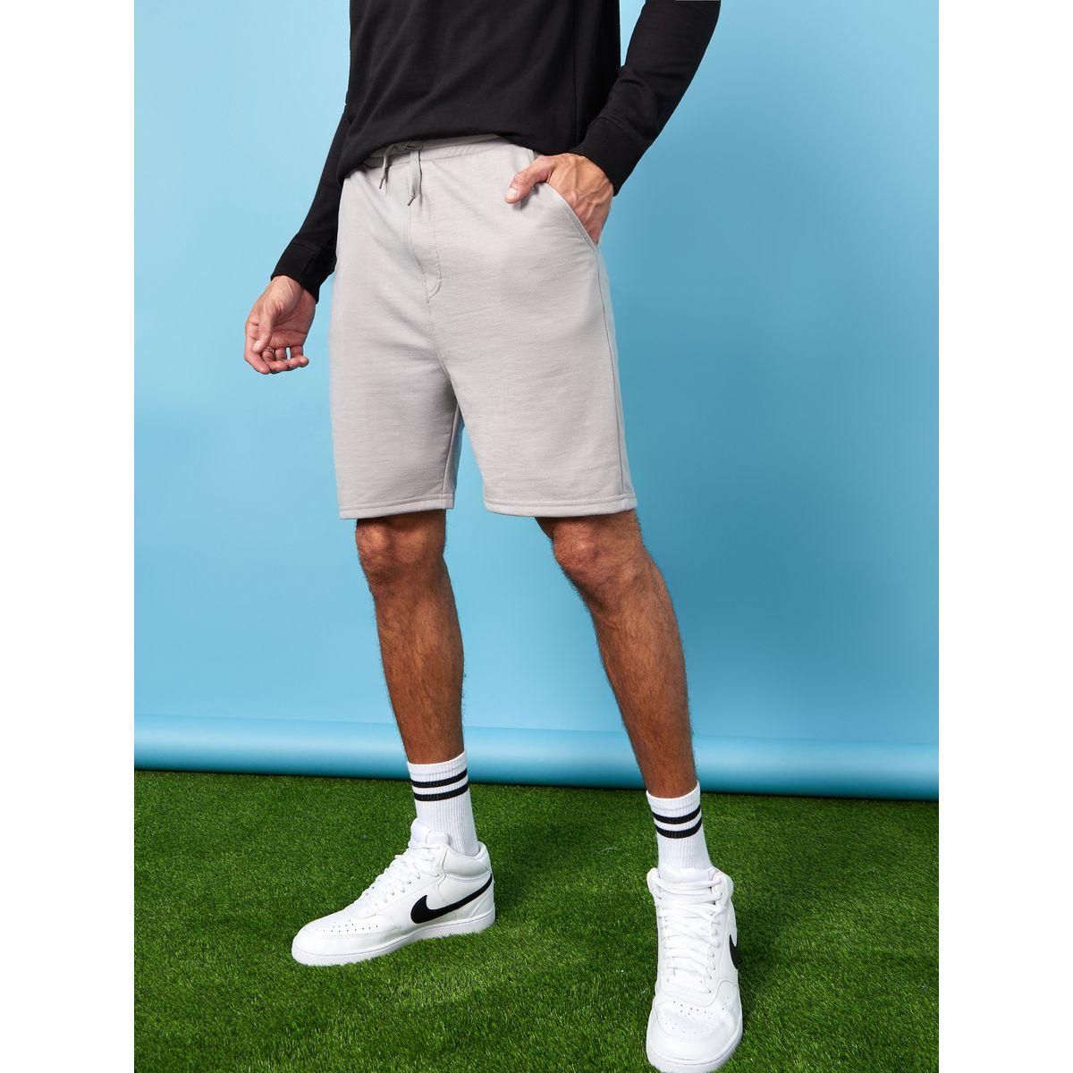 Styli Regular Fit Solid Knit Shorts-men-clothing-bottoms-shorts-image-1