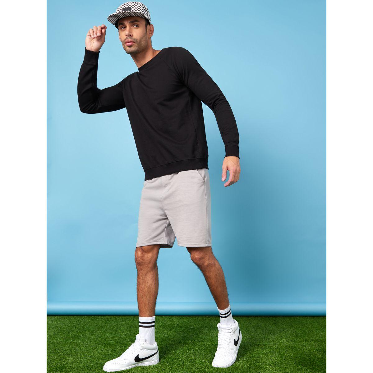 Styli Regular Fit Solid Knit Shorts-men-clothing-bottoms-shorts-image-3
