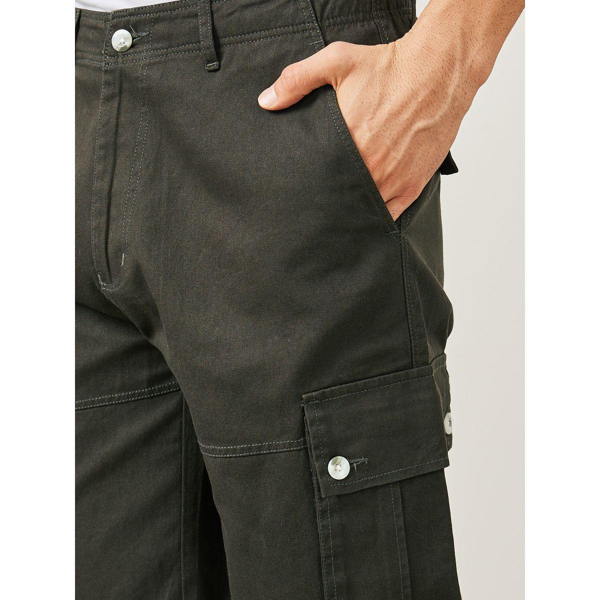 Styli Woven Cargo Shorts with Constructed Waistband Detail-men-clothing-bottoms-shorts-image-3