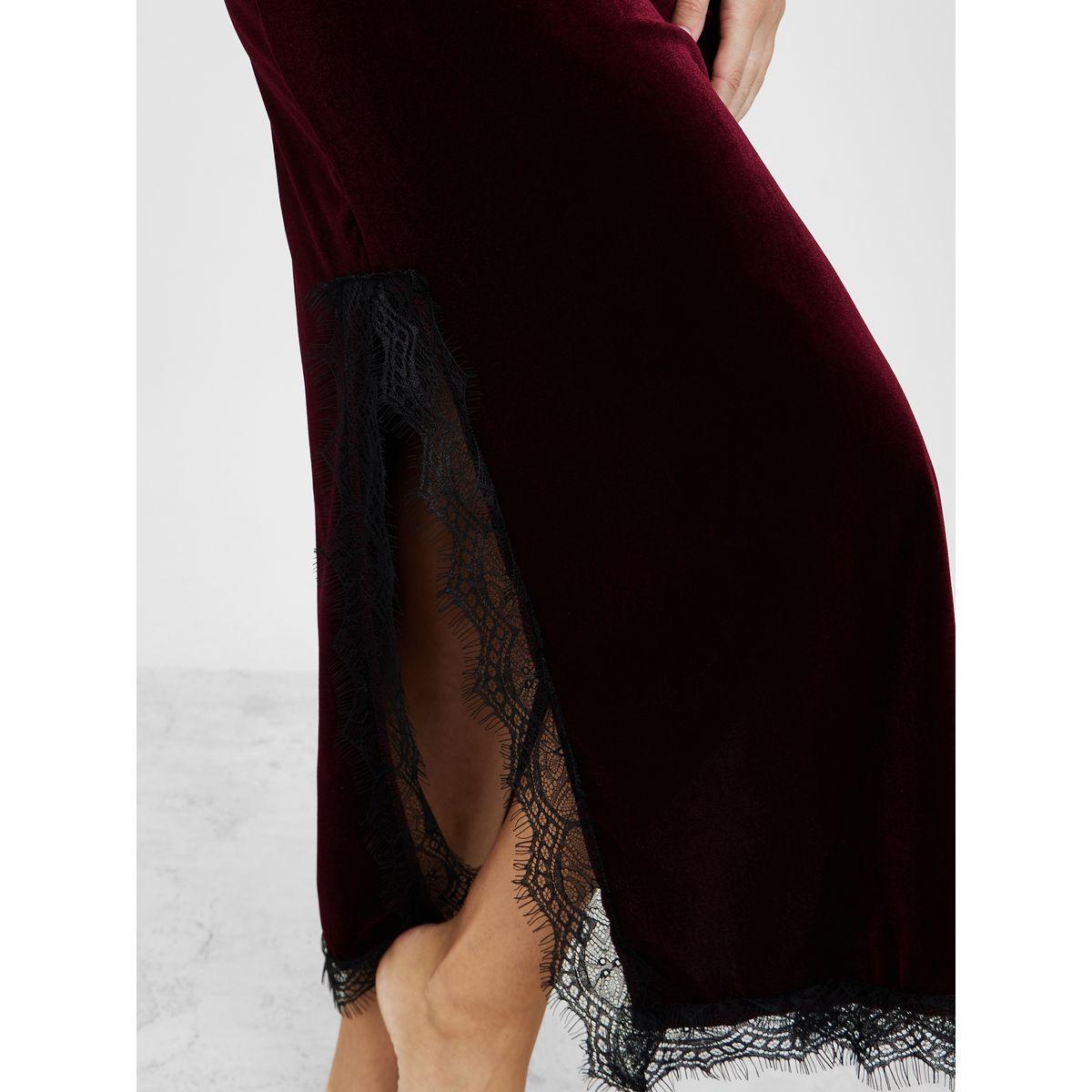 قميص نوم مخملي بشق جانبي-women-clothing-lingerie-babydollsandbodysuits-image-3