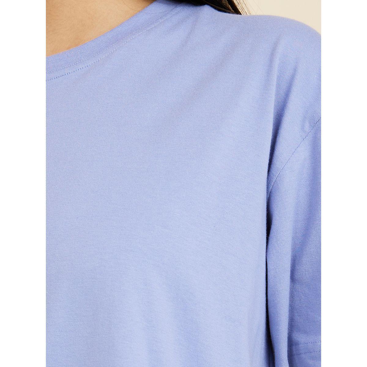 Styli Short Sleeves Cotton Oversized Longline T-shirt-women-clothing-tshirts-image-3