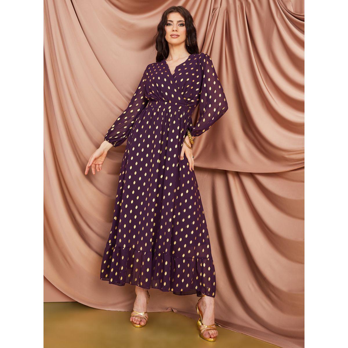 فستان طويل بنمط لف-women-clothing-dresses-image-1