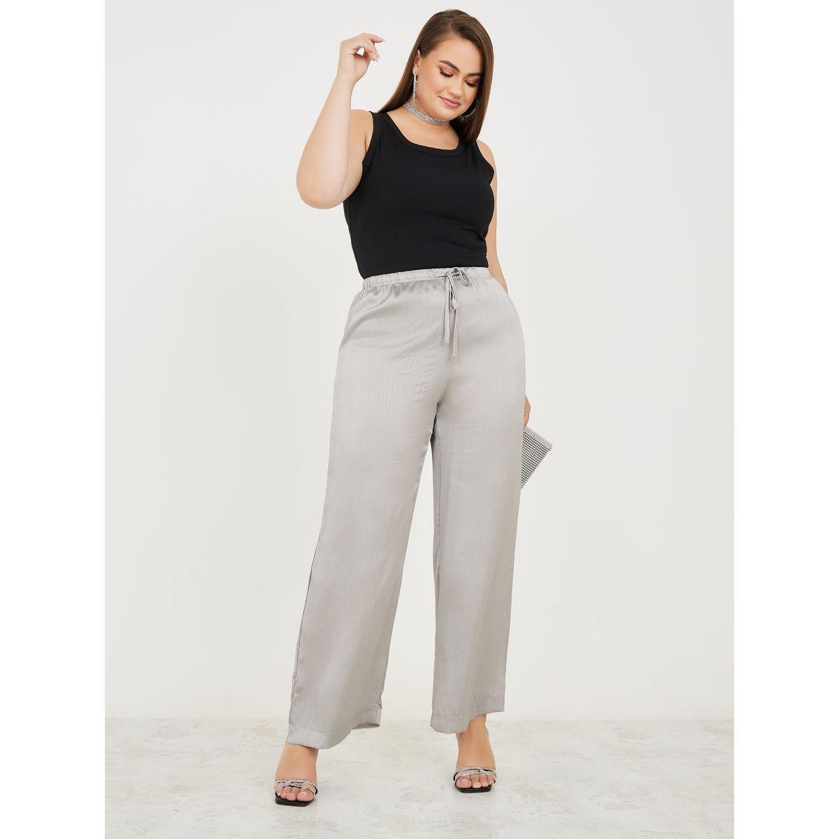 Styli Plus Metallic Wide Leg Trouser-women-clothing-bottoms-trousers-image-1