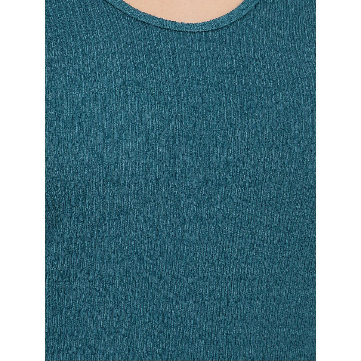 Styli Plus Bell Sleeve Textured Maxi Dress-women-clothing-dresses-image-3