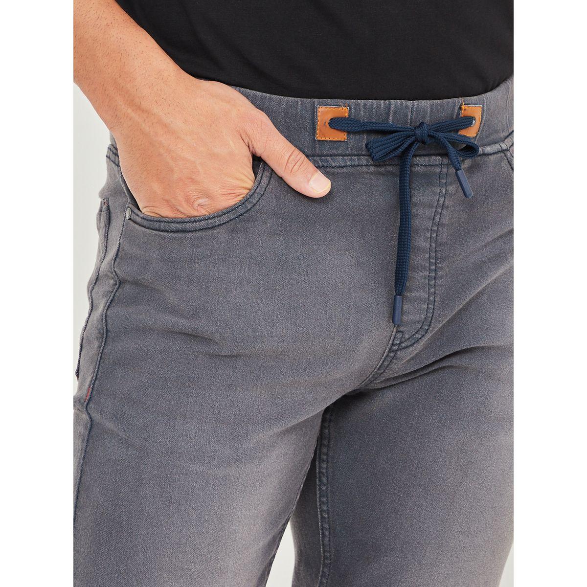 Styli Slim Fit Cuff Hem Jeans with Drawstring Waistband-men-clothing-bottoms-jeans-image-3
