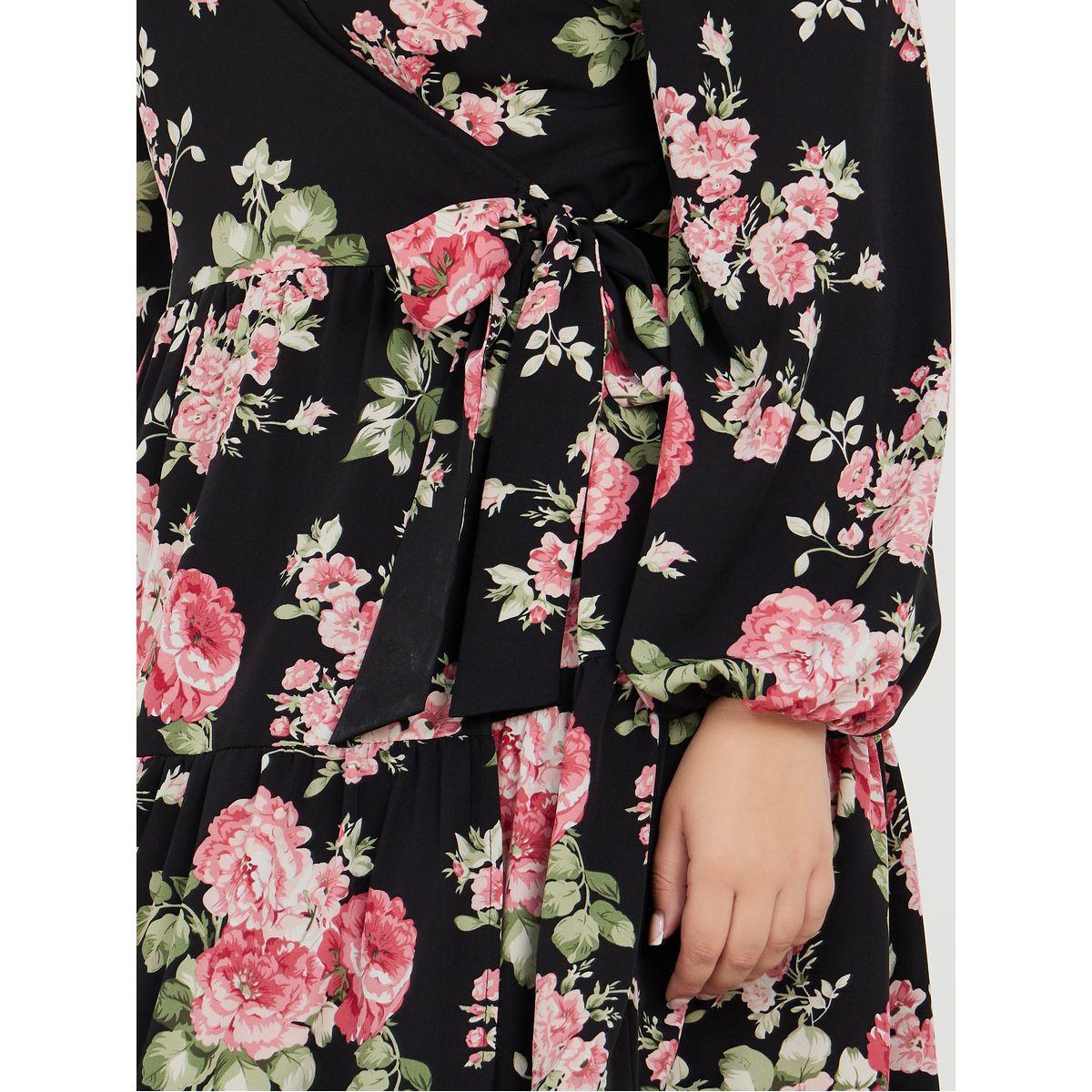 Styli Plus Long Sleeves Floral Print Wrap Midi Dress-women-clothing-dresses-image-3