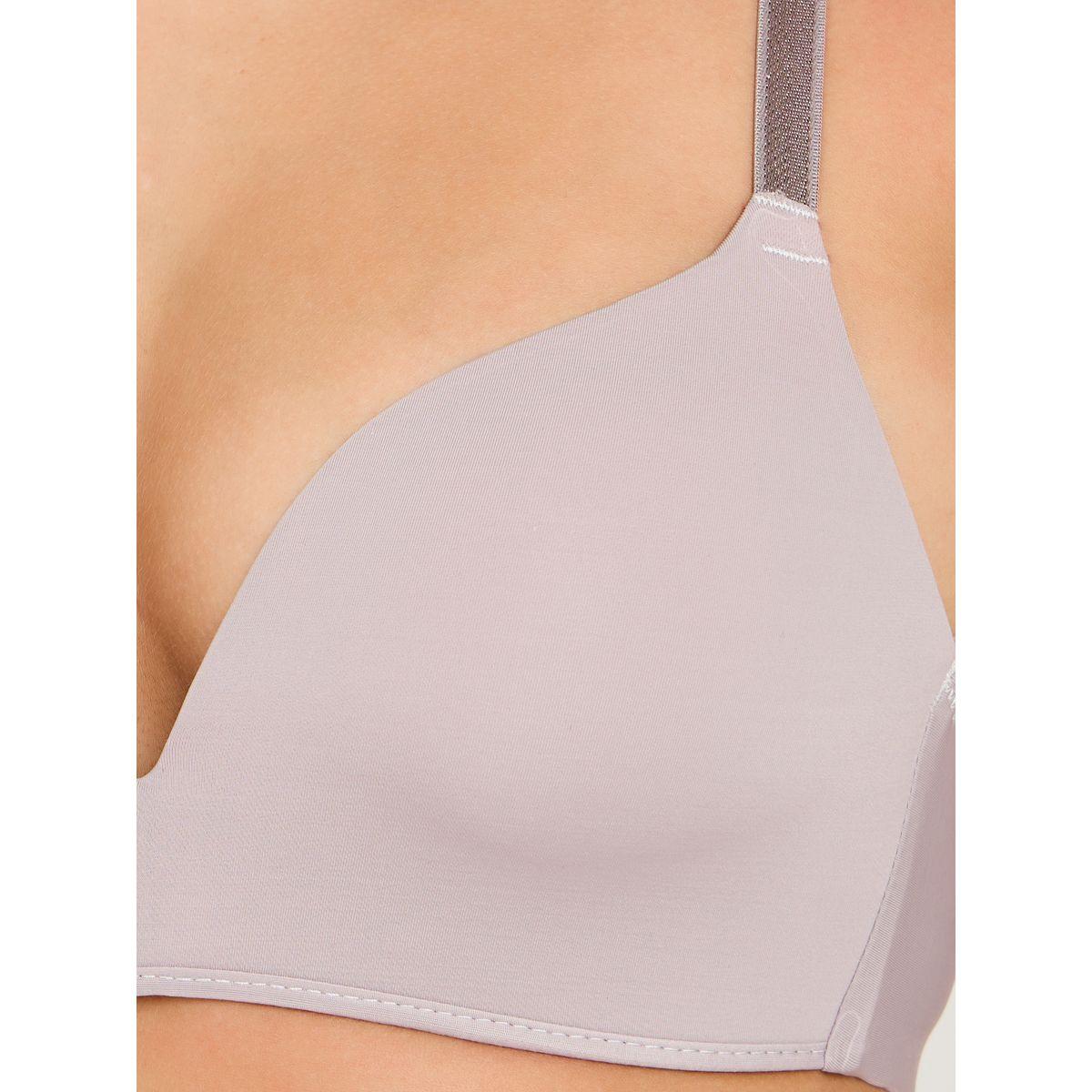 Styli Pack of 3 - Solid Padded Non Wired Plunge Bra-women-clothing-lingerie-bras-image-3