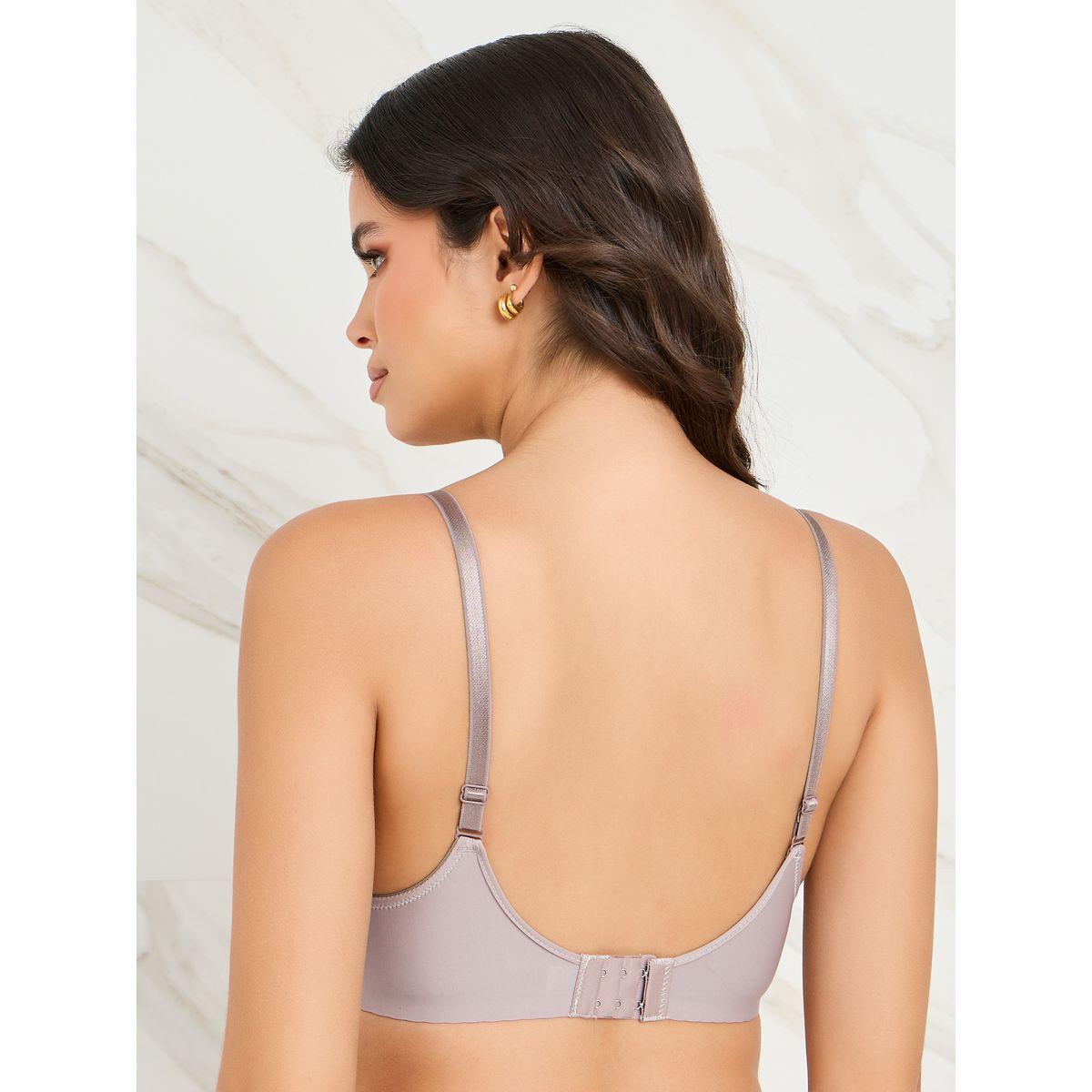 Styli Pack of 3 - Solid Padded Non Wired Plunge Bra-women-clothing-lingerie-bras-image-4