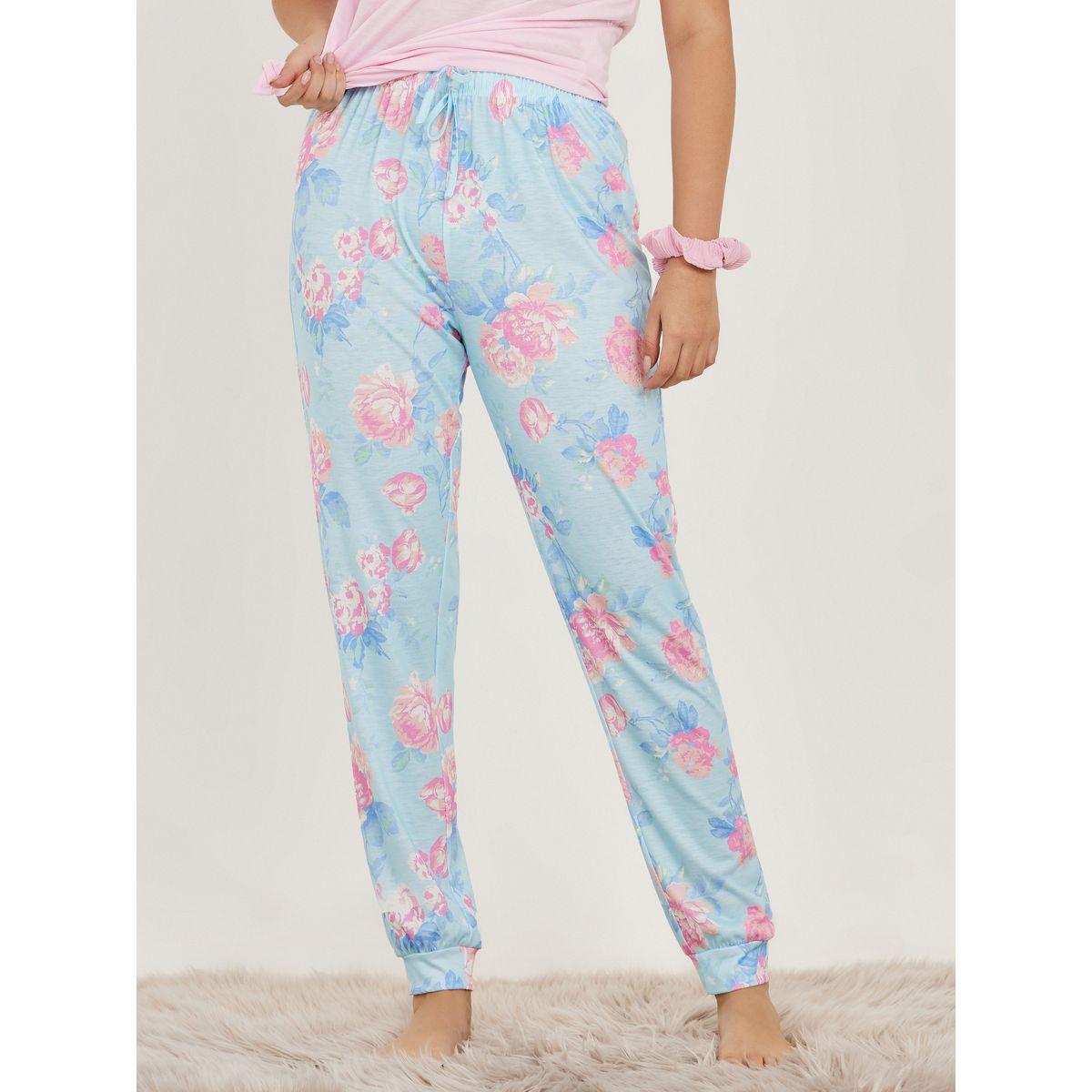 Styli Unwind Slogan Print T-shirt & Cuffed Pyjama Set-women-clothing-nightwear-pyjamas-longsets-image-4