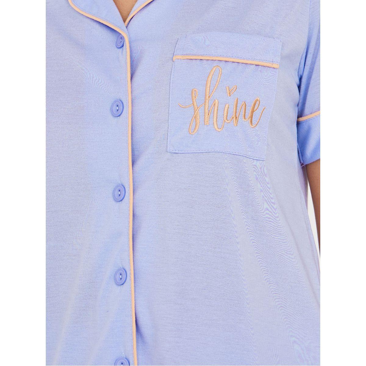 طقم من ( شورت + بلوزة )-women-clothing-nightwear-pyjamas-shortsets-image-3