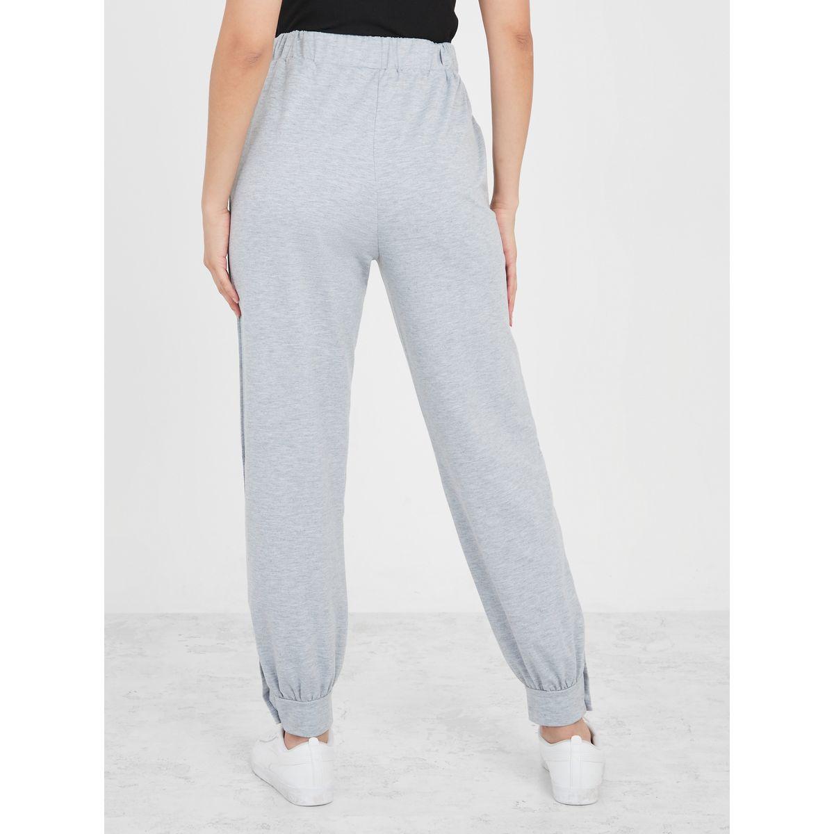 Styli Button Cuff Detail Solid Jogger-women-clothing-bottoms-joggers-image-5