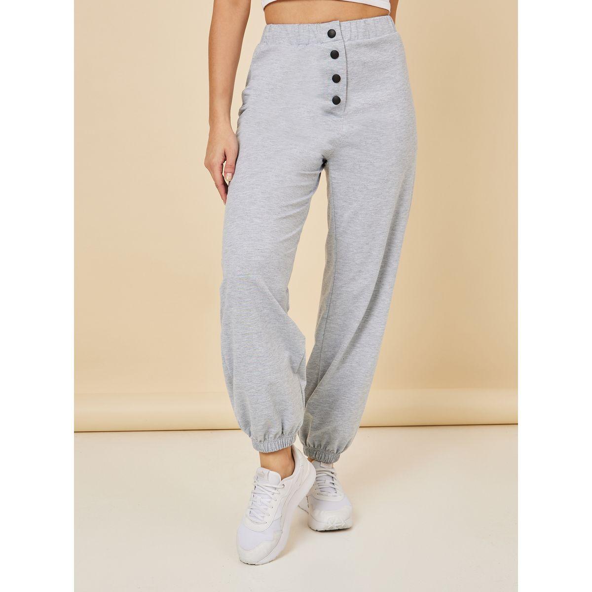 جوغر بقصة مريحة وأزرار-women-clothing-bottoms-joggers-image-1