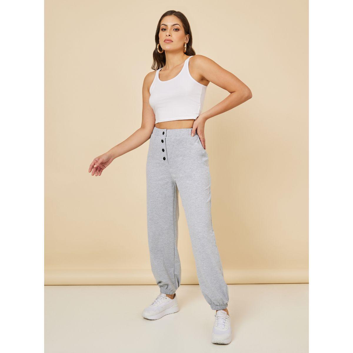 Styli Button Detail Relaxed Fit Jogger-women-clothing-bottoms-joggers-image-2