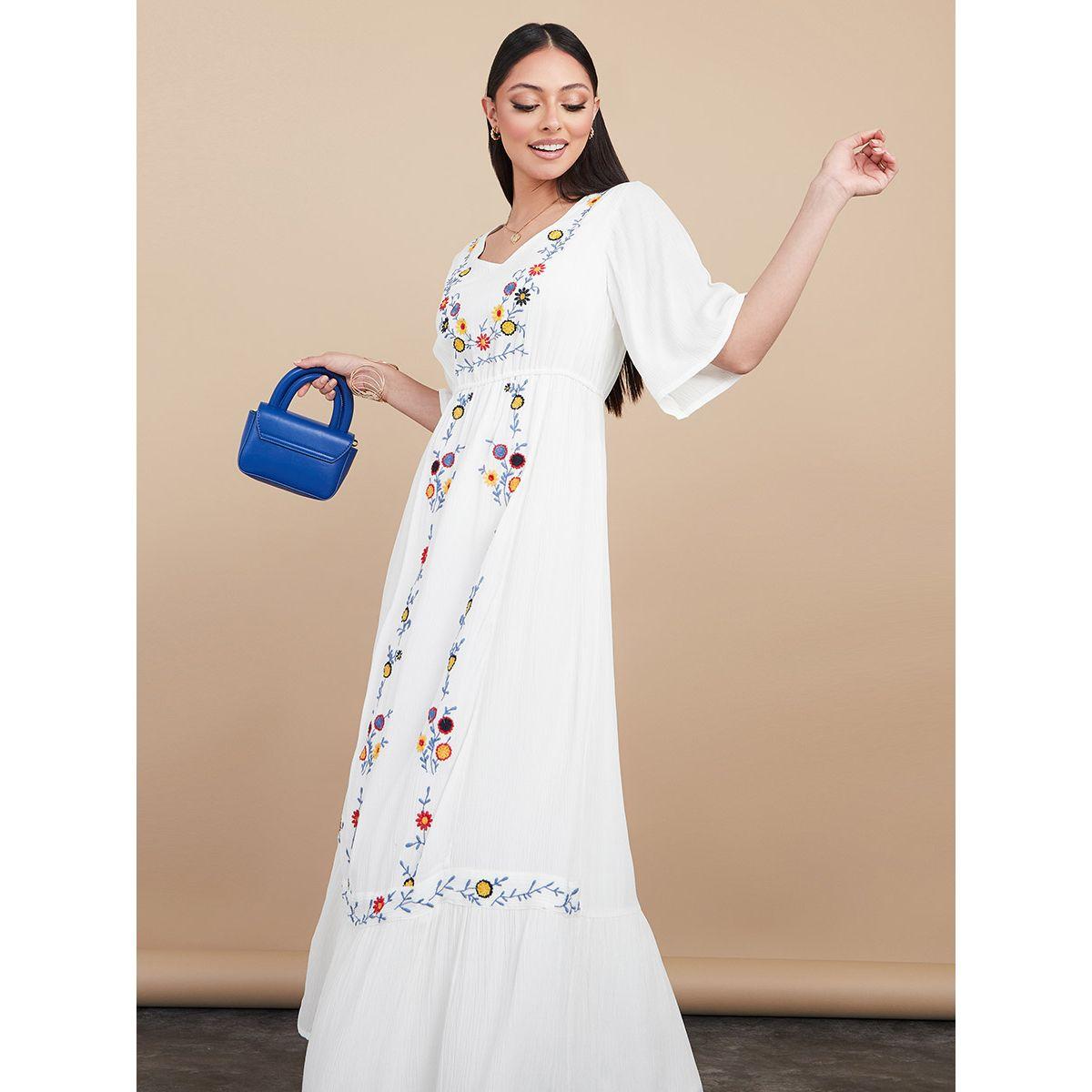 فستان طويل باكمام قصيرة-women-clothing-dresses-image-2