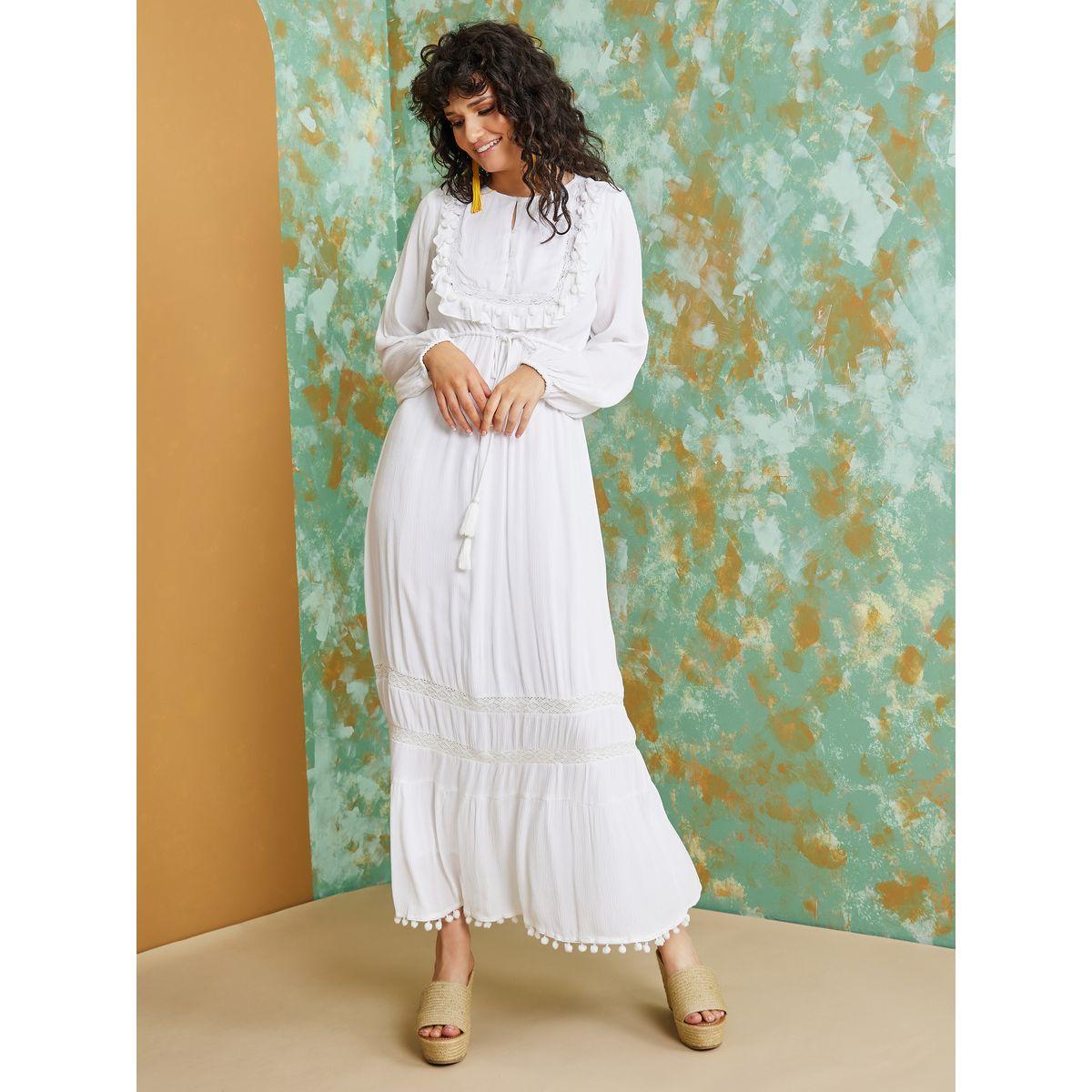 Styli Lace Pom Pom Detail A-Line Maxi Dress-women-clothing-dresses-image-3
