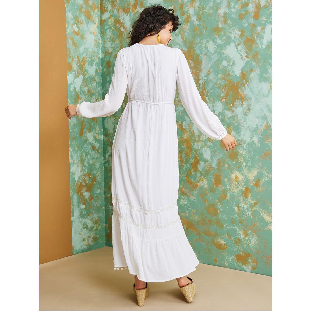 Styli Lace Pom Pom Detail A-Line Maxi Dress-women-clothing-dresses-image-5