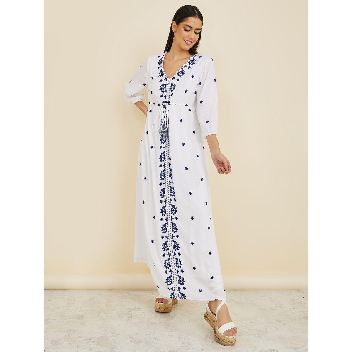 Styli Long Sleeves Embroidered A-Line Maxi Dress-women-clothing-dresses-image-1