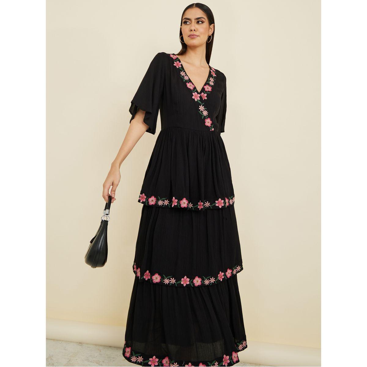 فستان طويل باكمام قصيرة-women-clothing-dresses-image-2