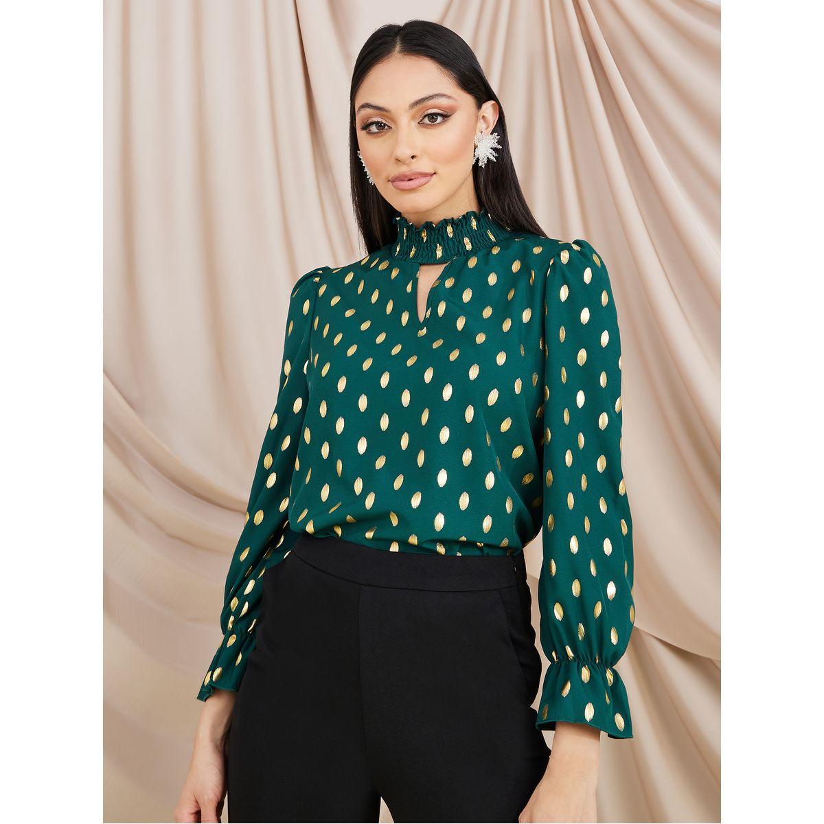 Blouse polka sale dot online