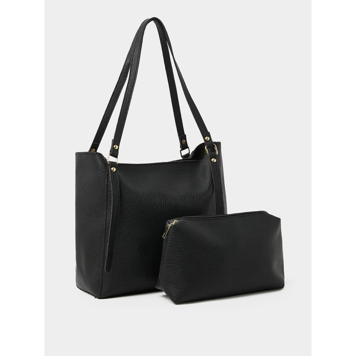 Styli Textured Shoulder Bag with Inner Pouch-women-bagsandwallets-handbags-image-1
