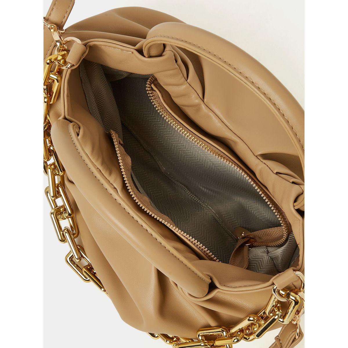 Styli Pleat Detail Handbag with Chain Accent-women-bagsandwallets-handbags-image-4