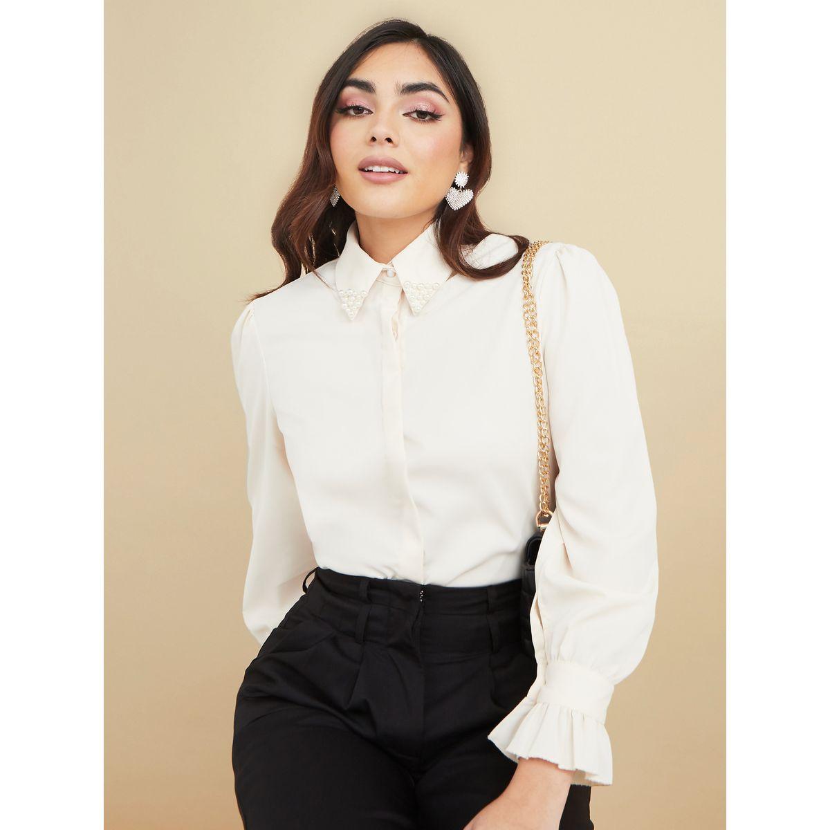 بلوزة بأزرار بنمط لؤلؤ صناعي-women-clothing-shirtsandblouses-shirts-image-1