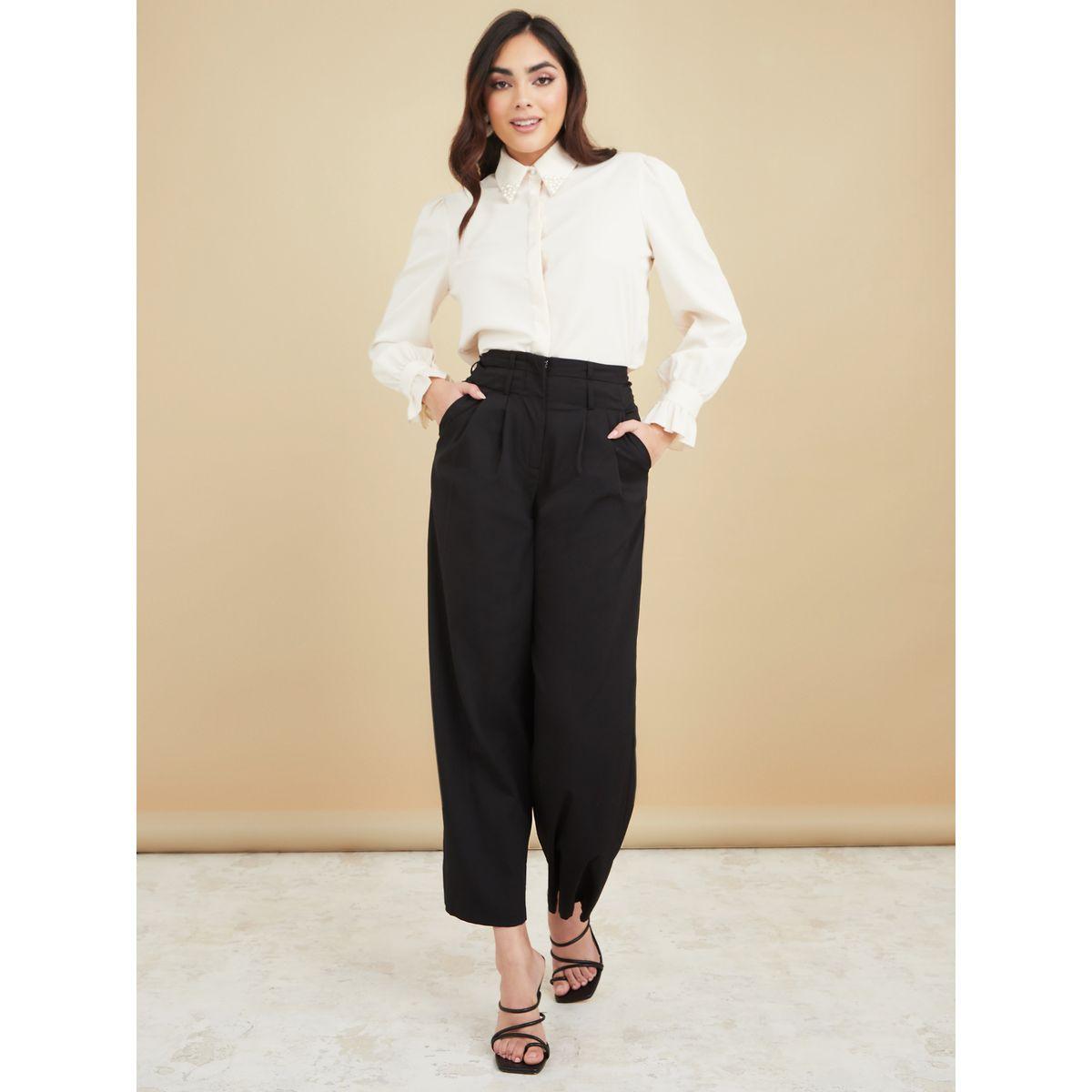 Styli Faux Pearl Detail Concealed Placket Regular Fit Shirt-women-clothing-shirtsandblouses-shirts-image-3