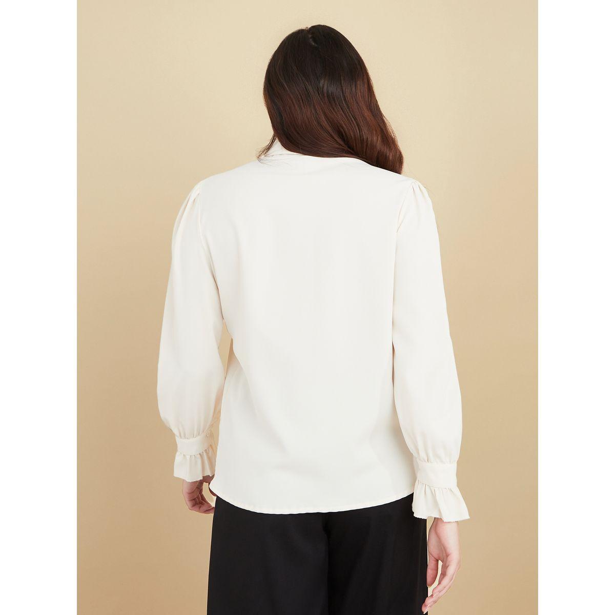 Styli Faux Pearl Detail Concealed Placket Regular Fit Shirt-women-clothing-shirtsandblouses-shirts-image-6