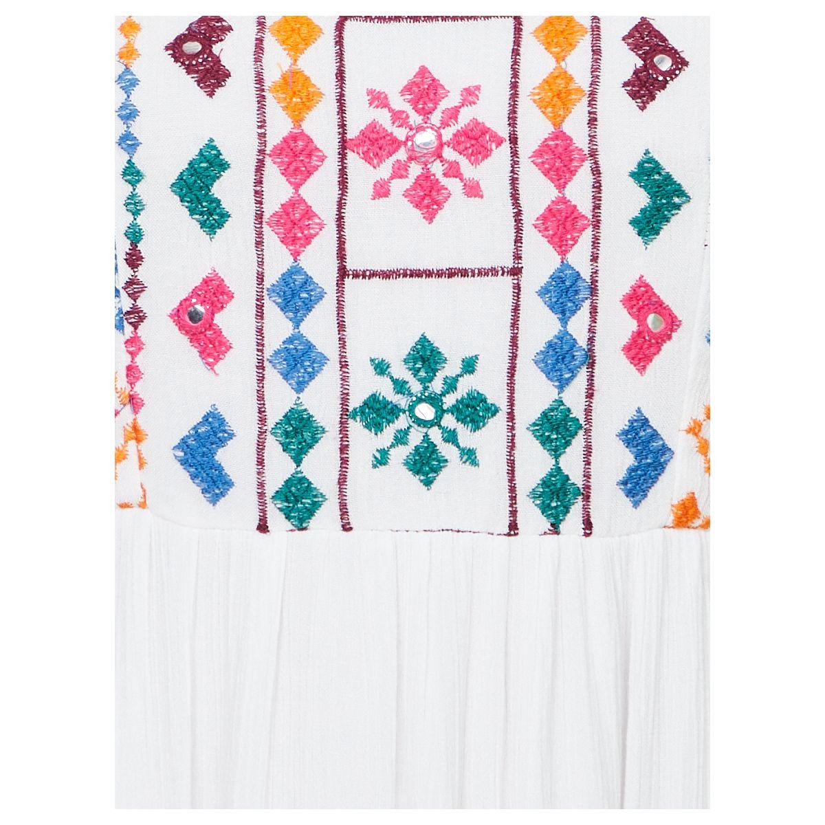 Styli 3/4 Sleeves Embroidered A-Line Maxi Dress-women-clothing-dresses-image-3