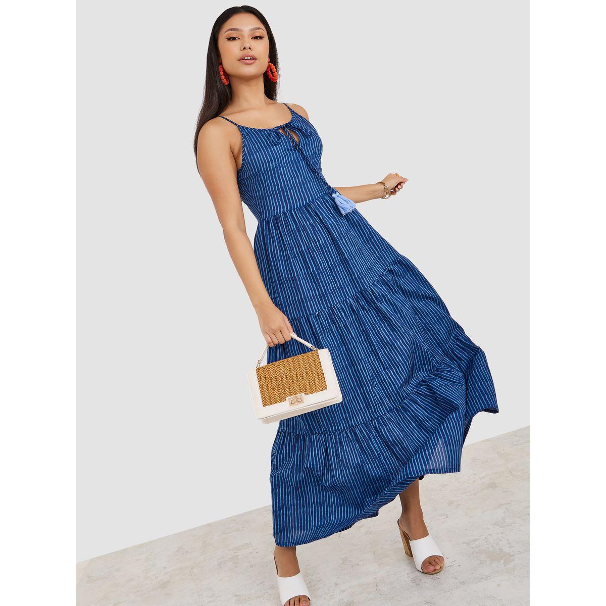 Styli Sleeveless Striped A-Line Tiered Maxi Dress-women-clothing-dresses-image-2