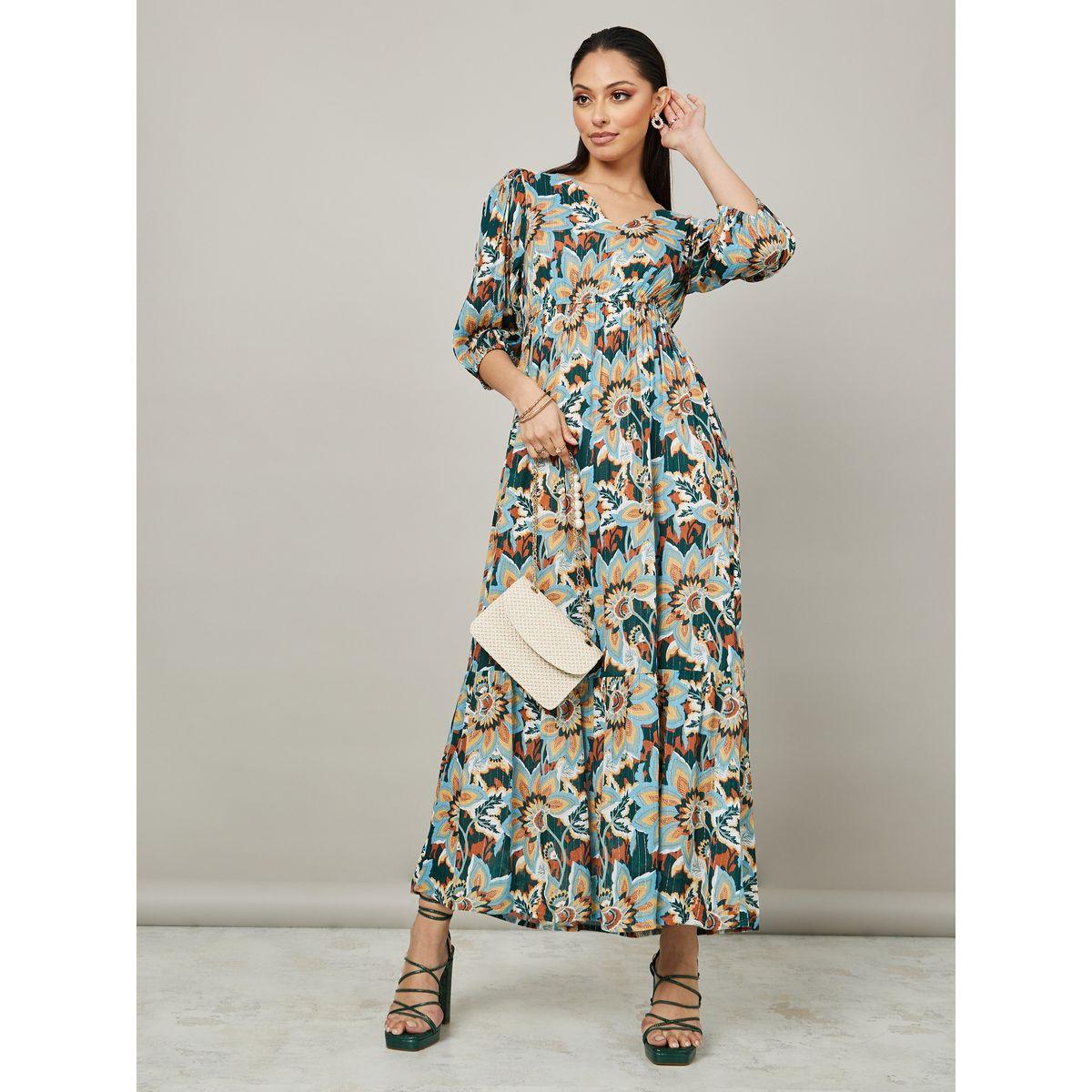 فستان طويل مطبع بزهور-women-clothing-dresses-image-1