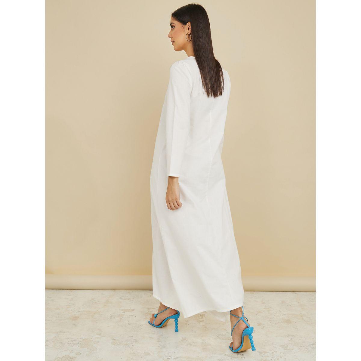 Styli Long Sleeves Embroidered Detail A-Line Maxi Dress-women-clothing-dresses-image-4