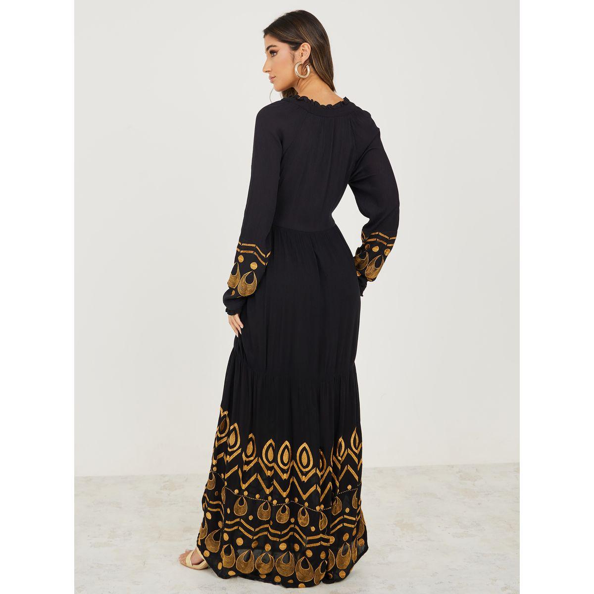 Styli Embroidered A-Line Maxi Dress-women-clothing-dresses-image-4
