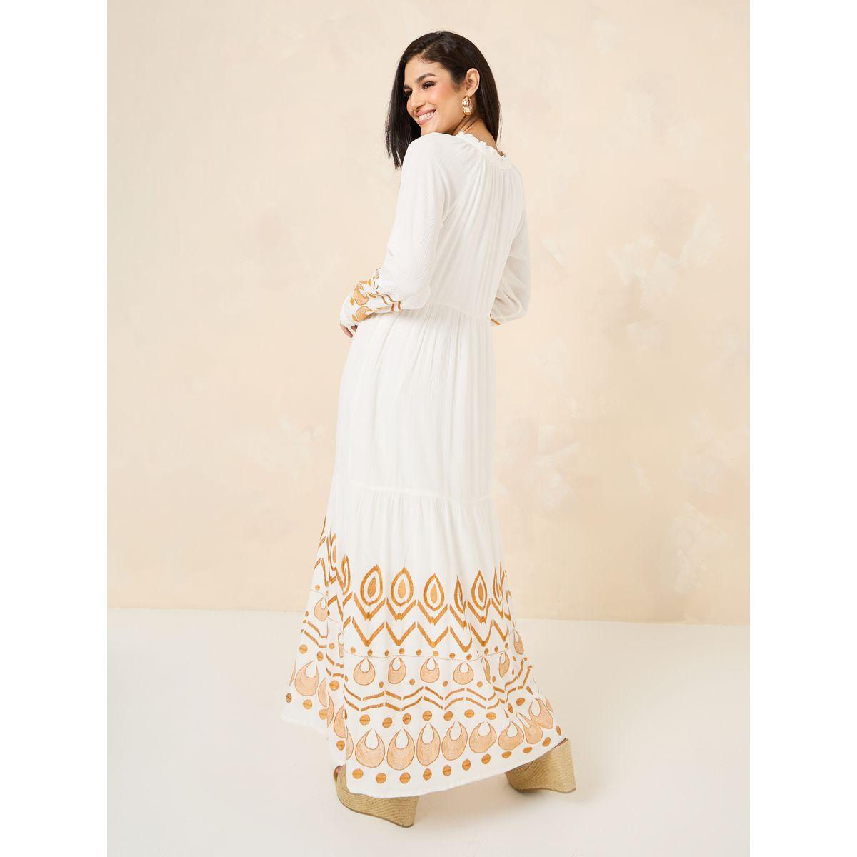 Styli V Neck Embroidered A-Line Maxi Dress-women-clothing-dresses-image-4