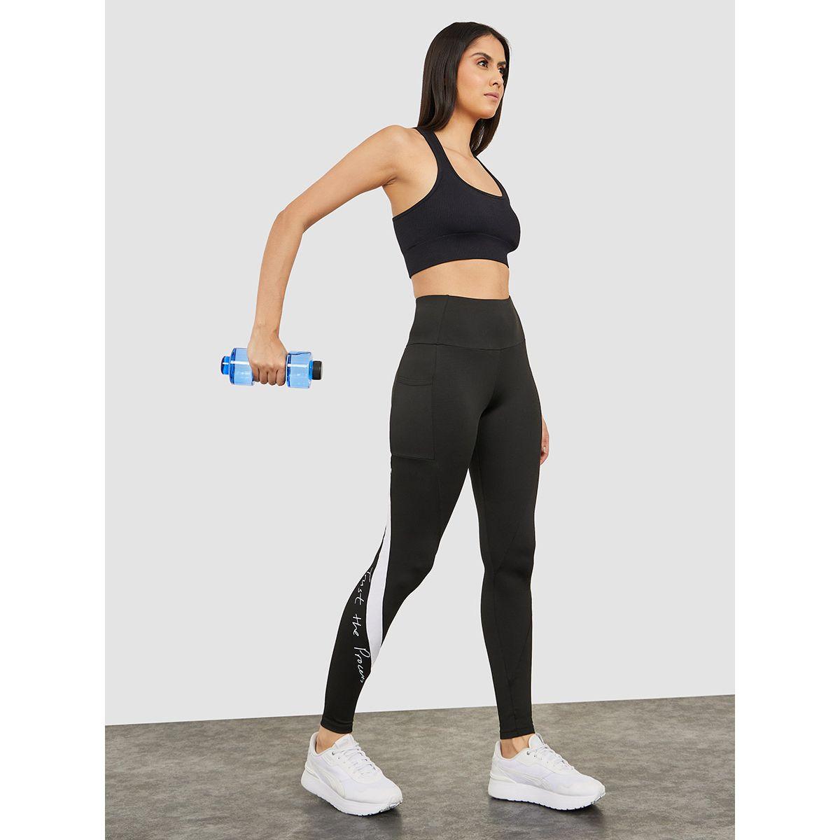 Styli Active Sie Slant Stripe Slogan Print Active Leggings-women-clothing-sportswearandactivewear-bottoms-image-2