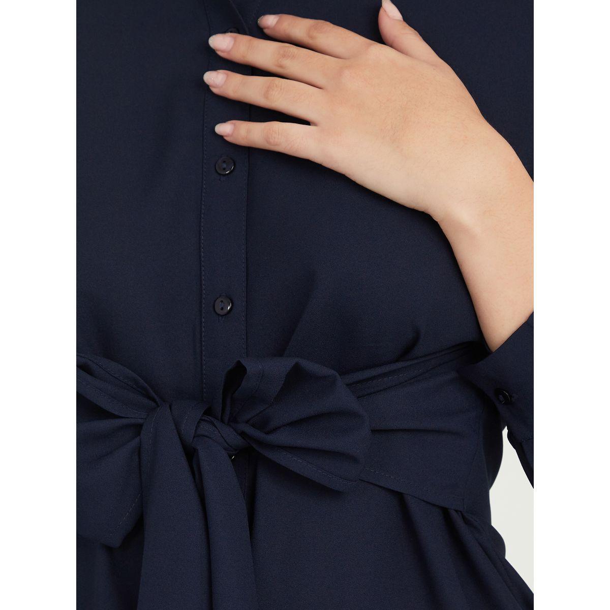 بلوزة بربطة امامية واكمام طويلة-women-clothing-shirtsandblouses-shirts-image-3