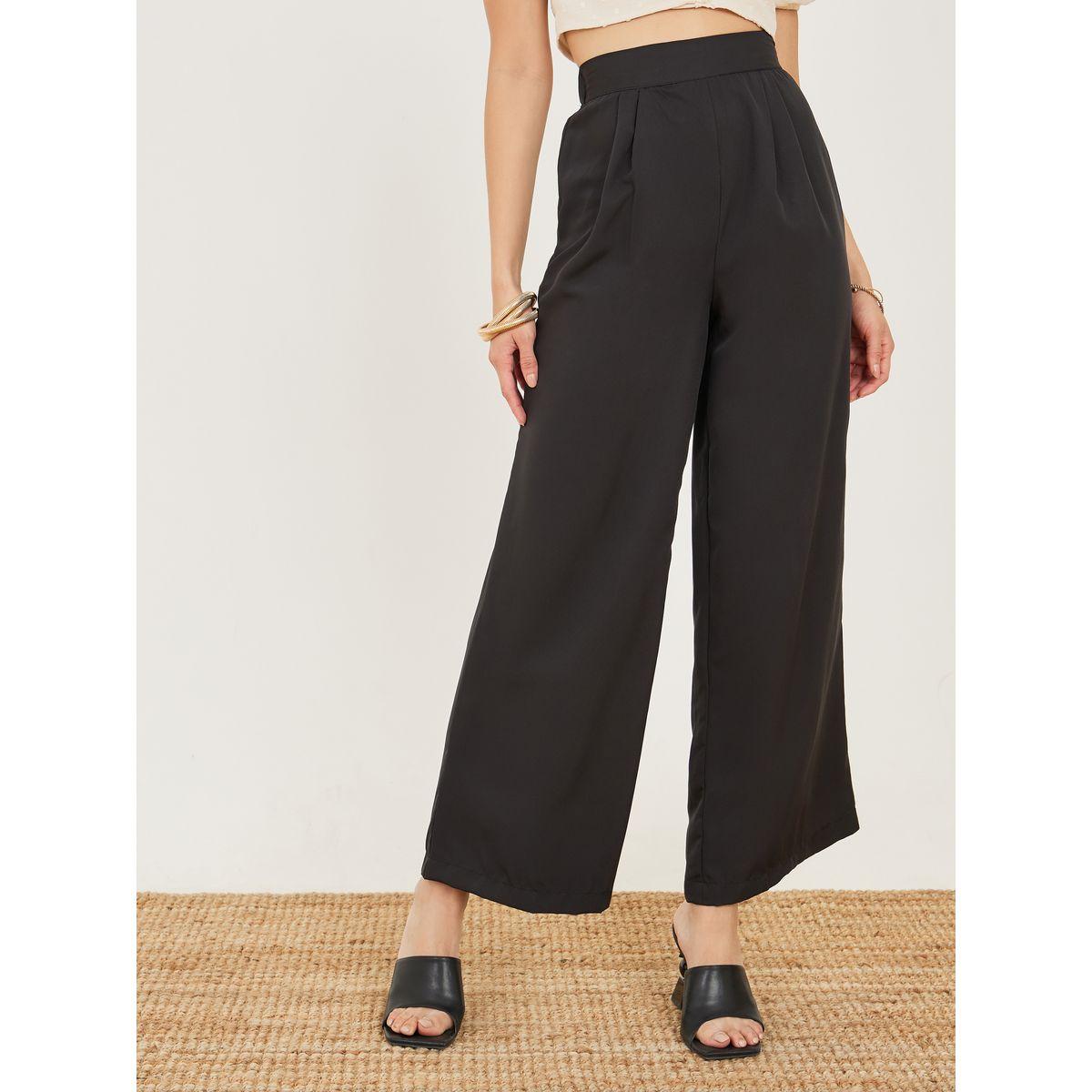 Styli Dobby Pearl Button Loop Closure Crop Blouse -women-clothing-shirtsandblouses-blouses-image-1