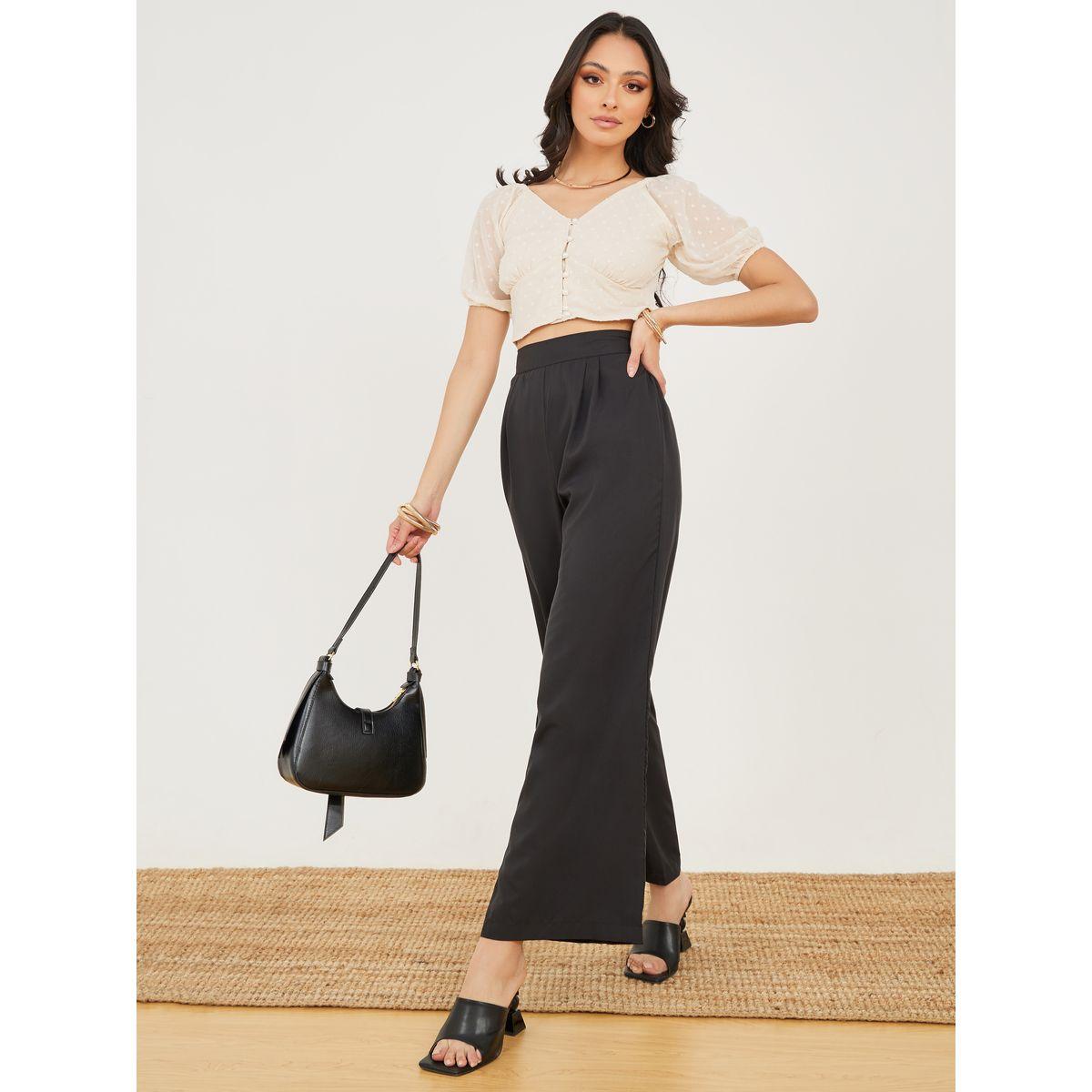 بلوزة قصيرة بأزرار بنمط لؤلؤ-women-clothing-shirtsandblouses-blouses-image-2