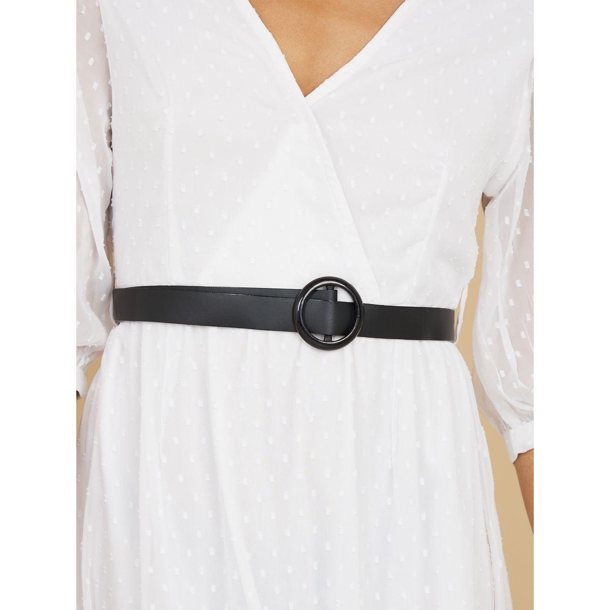 Styli 3/4 Sleeve Dobby A-Line Midi Dress-women-clothing-dresses-image-3
