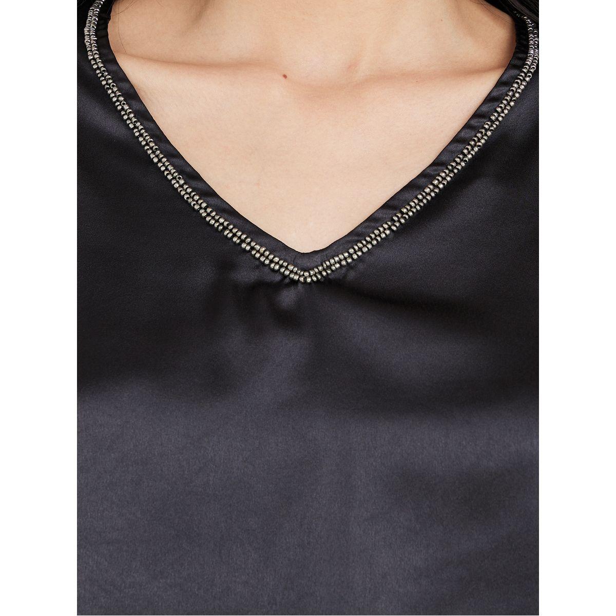 Styli Flared Sleeve Satin Blouse with Neck Beading-women-clothing-shirtsandblouses-blouses-image-4