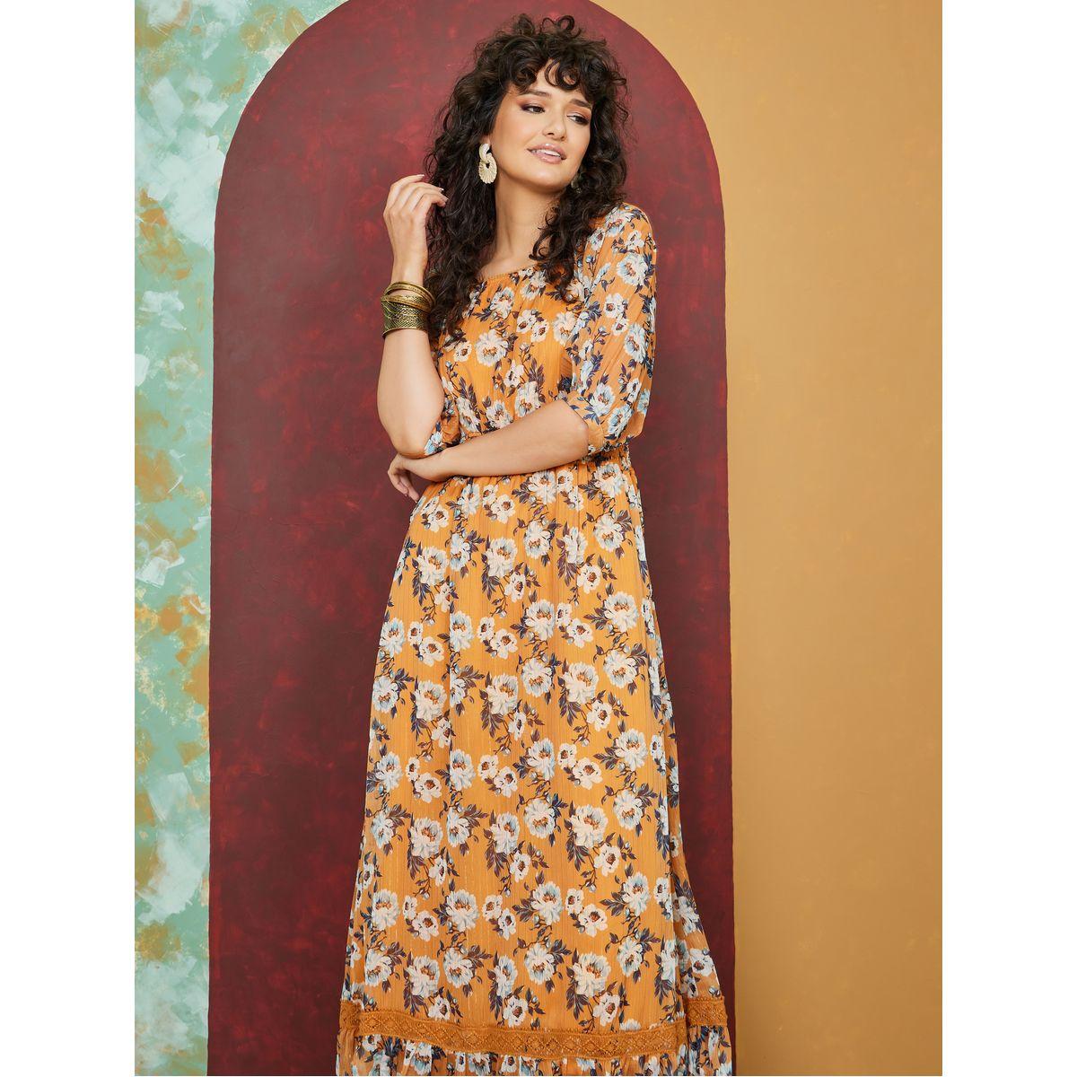 Styli Floral Print Lace Detail Maxi Dress-women-clothing-dresses-image-2