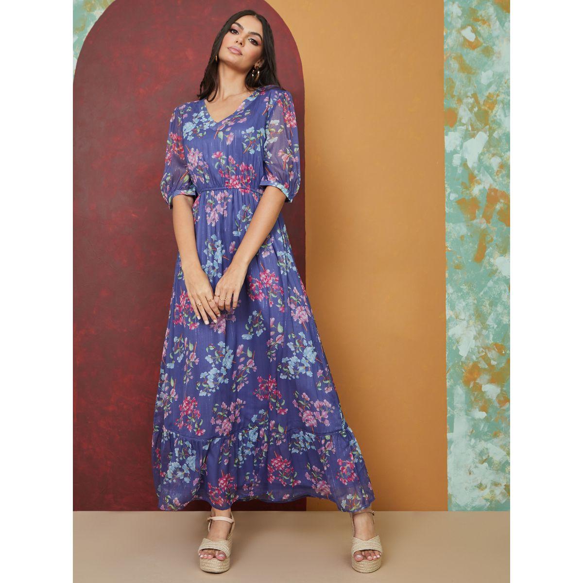 Styli Floral Print A-Line Maxi Dress-women-clothing-dresses-image-1