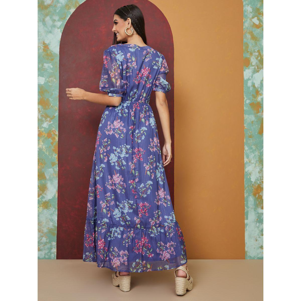 Styli Floral Print A-Line Maxi Dress-women-clothing-dresses-image-4