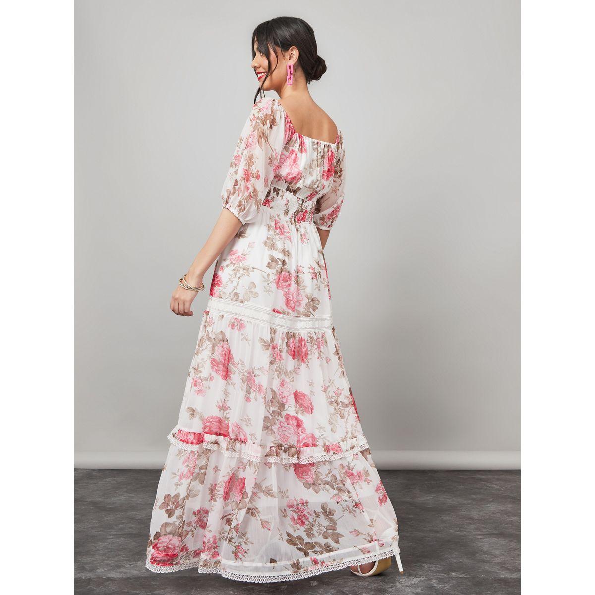 Styli Square Neck Floral Print Tiered Maxi Dress-women-clothing-dresses-image-4