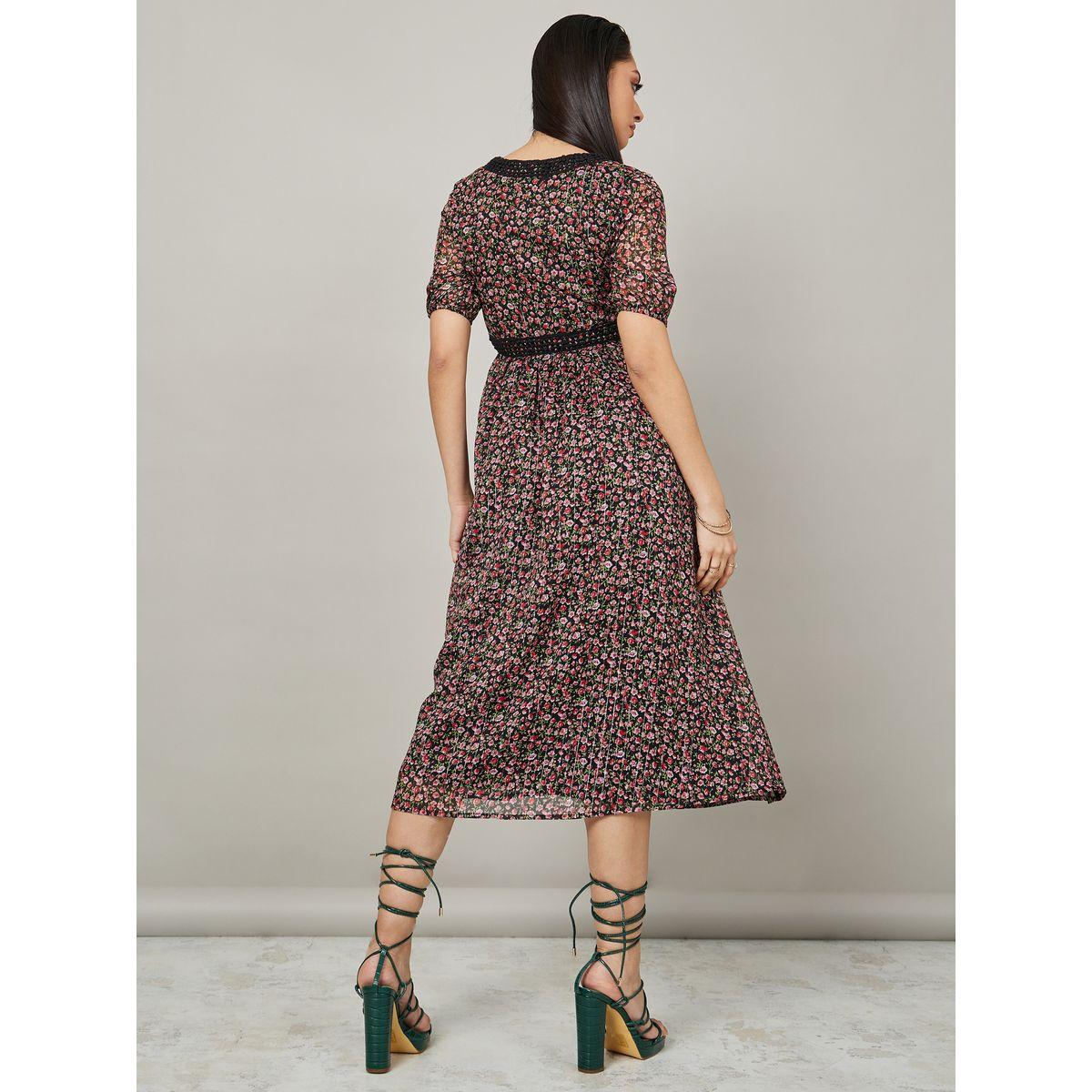 Styli Short Sleeves Floral Print A-Line Midi Dress-women-clothing-dresses-image-4