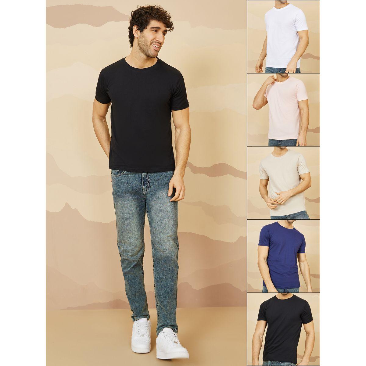 مجموعة من 5 تيشيرتات بأكمام قصيرة-men-clothing-tshirtsandpolos-tshirts-image-1